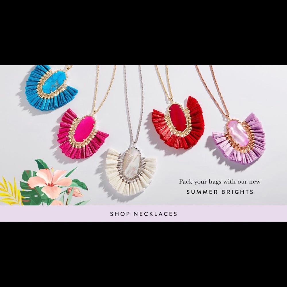 Kendra Scott Betsy Tassel Necklace Red & Gold NEW - Picture 6 of 8